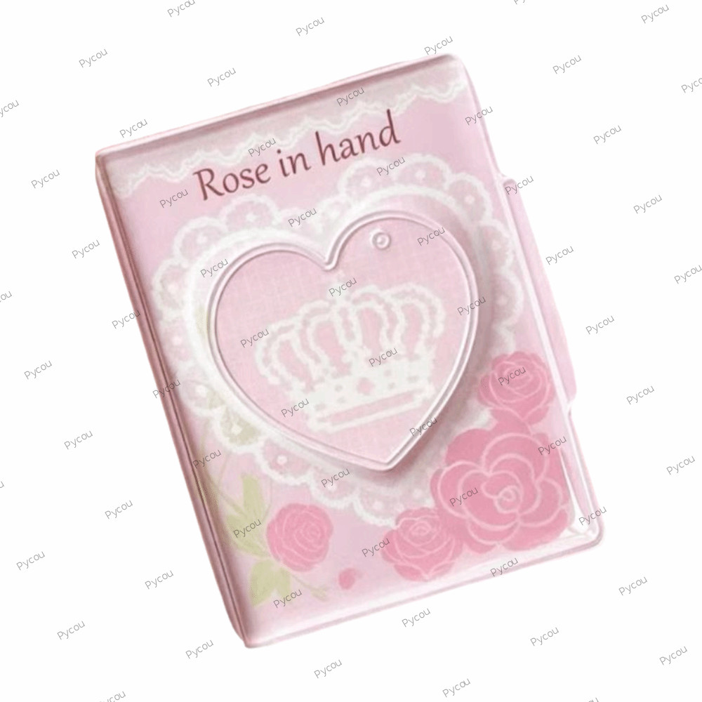 PYCOU Photocard Binder, PVC Ring Binder Card Holder Book, Trang bỏ túi 3 inch Bộ sưu tập Photocard S