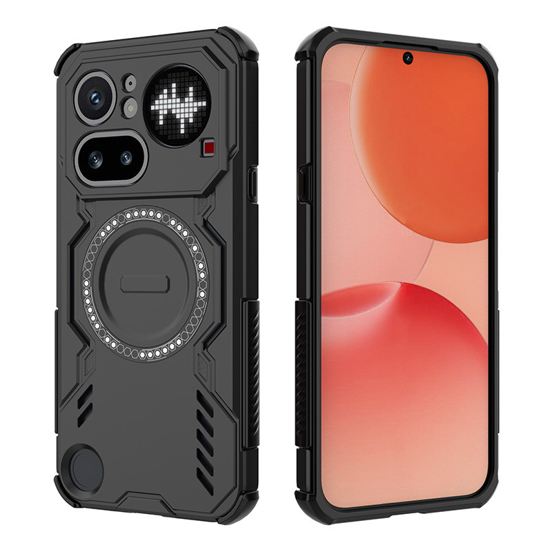 For Nothing Điện thoại (4a) Pro Luxury Túi khí Hybrid Armor Vỏ cứng từ tính