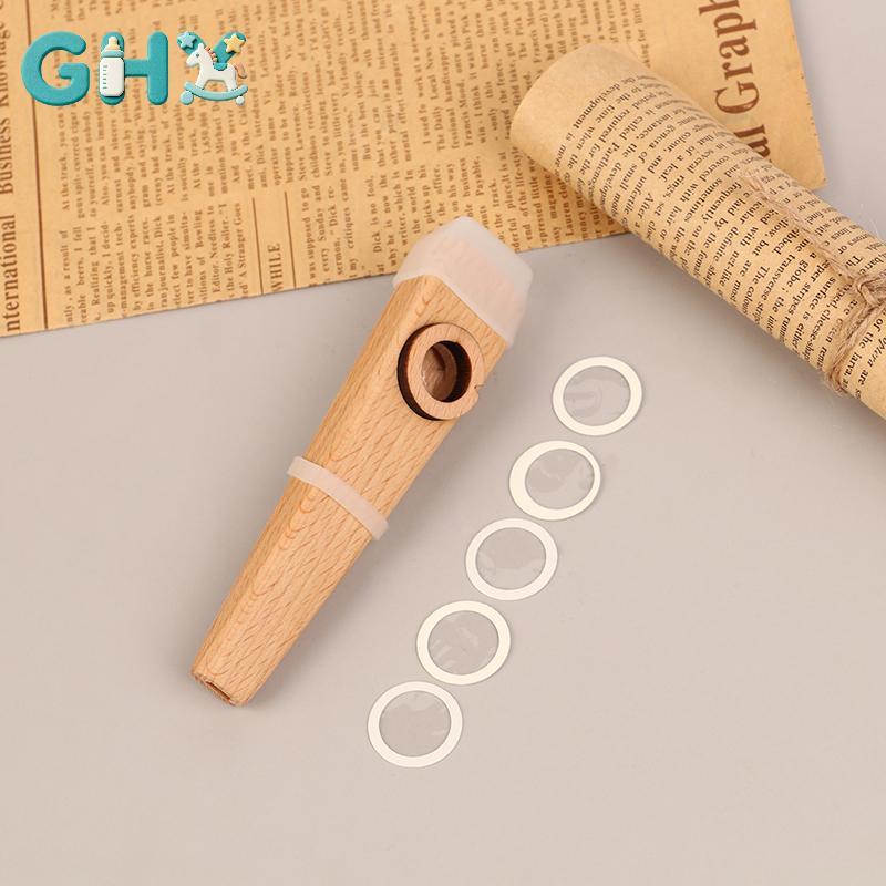 GHX 1Pc Gỗ Kazoo Kazoo Sáo Gỗ Apaniment Người Mới Bắt Đầu Sáo Dễ Học Và Chơi Nhạc Cụ VN