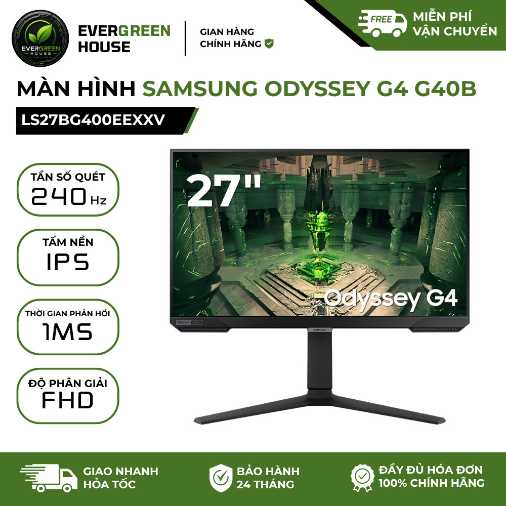 [Full VAT] Màn Hình Gaming Samsung Odyssey G4 LS27BG400EEXXV 27 Inch FHD IPS 240Hz 1ms