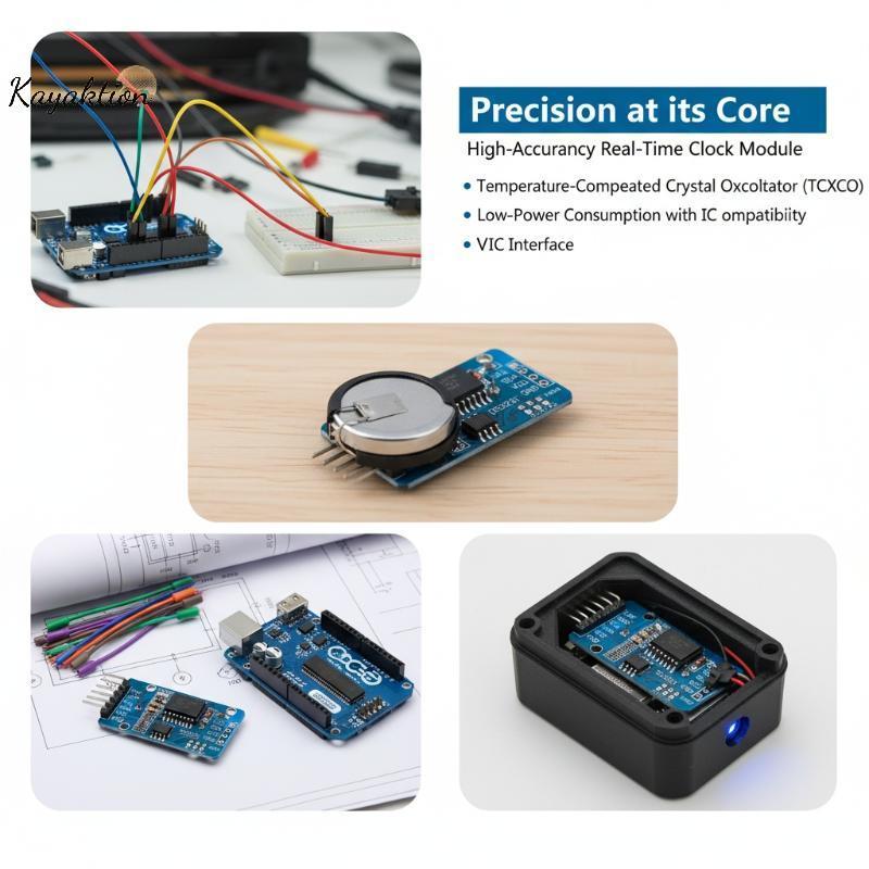 Kayaktion 1 Cái Hẹn Giờ Mô Đun Bộ Nhớ DS3231 AT24C32 IIC RTC Module Có Pin Clo Thay Thế DS1307 I2C R