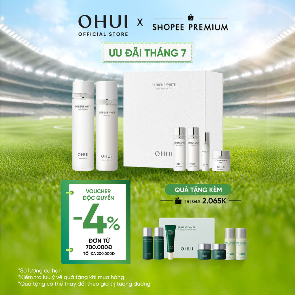 [OHUI Official] Bộ 6 món dưỡng trắng chuyên sâu toàn diện cao cấp OHUI Extreme White 6pcs 330ml