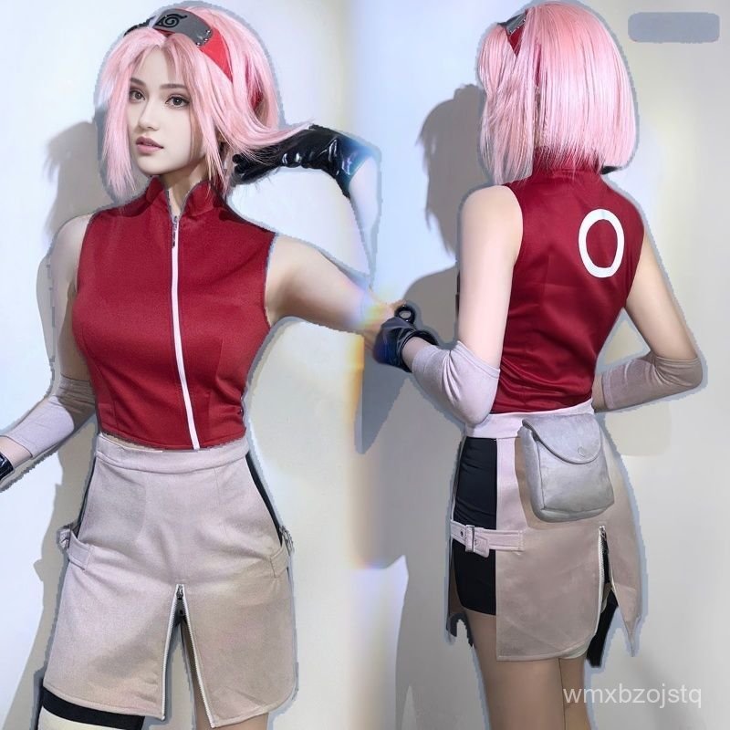 Naruto: Shippuden - Sakura Haruno cos Quần Áo cosplay Bộ trang phục đầy đủ của Naruto cos Cosplay Sa