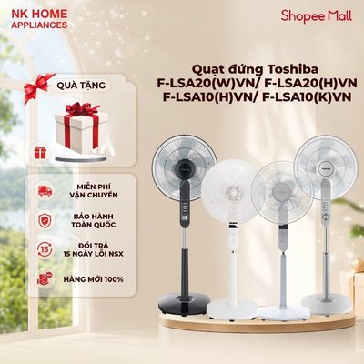[KOL/KOC] Quạt đứng Toshiba F-LSA20(W)VN/ F-LSA20(H)VN/ F-LSA10(H)VN/ F-LSA10(K)VN - Bảo Chính Hãng 12 Tháng