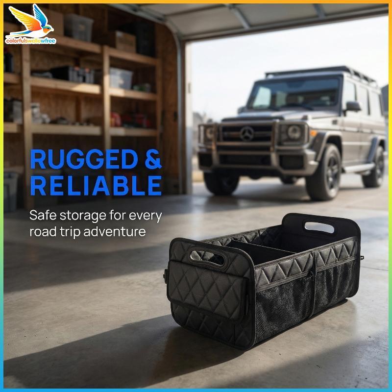Colorfulswallowfree Car Trunk Organizer cho SUV Thùng lưu trữ nhiều nhà thơ cho xe gia đình Tổ chức 