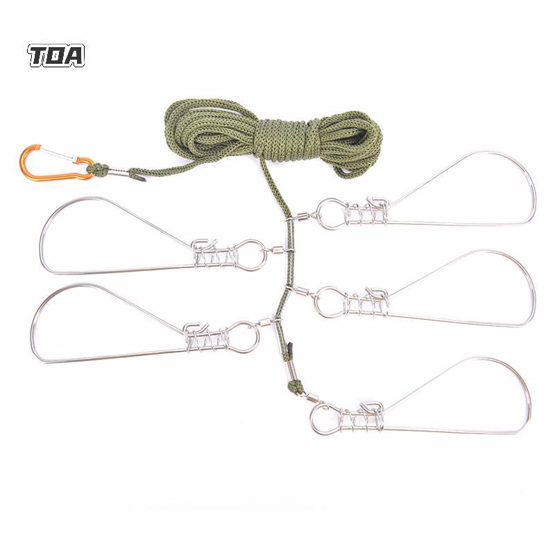 TOA Fishing Lo Bule Fishing Snaps Chain Stringer With Float Live Fish Lo Belt VN