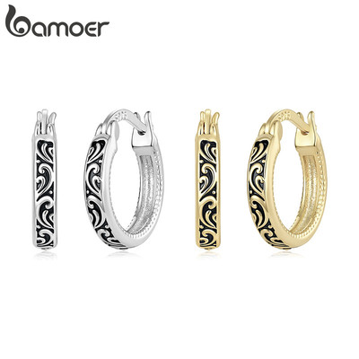 Bông tai Bamoer Vintage Scroll Trang sức thời trang dành cho nữ Quà tặng
