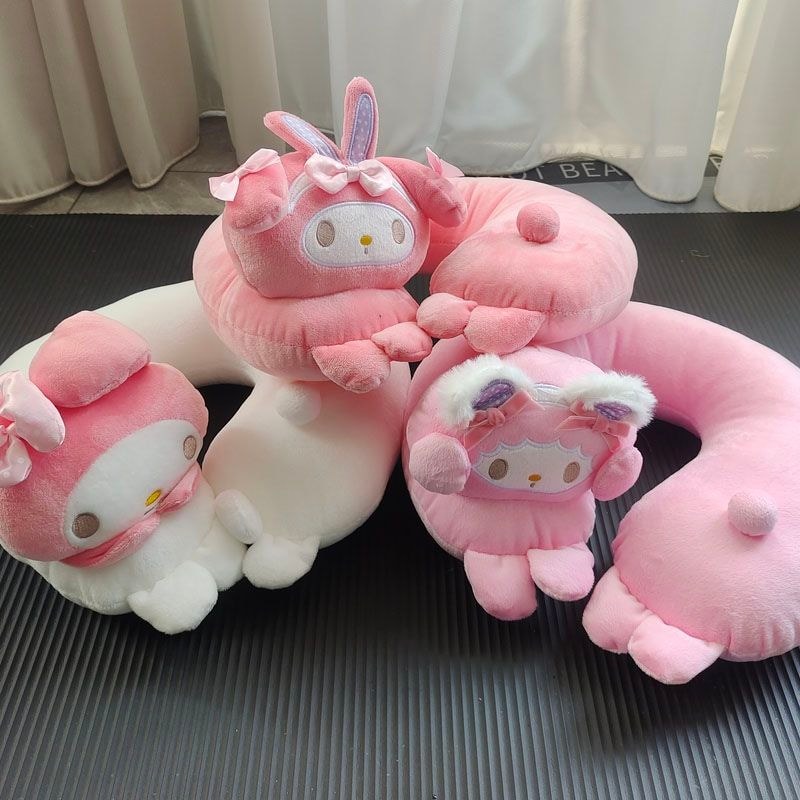 Cừu Dễ Thương Du Lịch Xe Di Động Cô Gái Hoạt Hình Cổ Hỗ Trợ Văn Phòng Ngủ Gối Máy Bay Gối Hình Chữ U