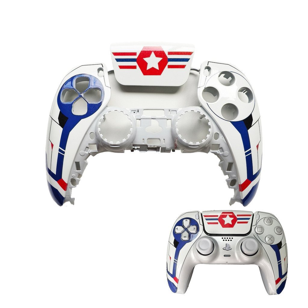 Thích hợp cho ps5 Shell ps5 Tay cầm chơi game DIY Họa tiết thay thế vỏ game Tay cầm chuyển nước Nhãn