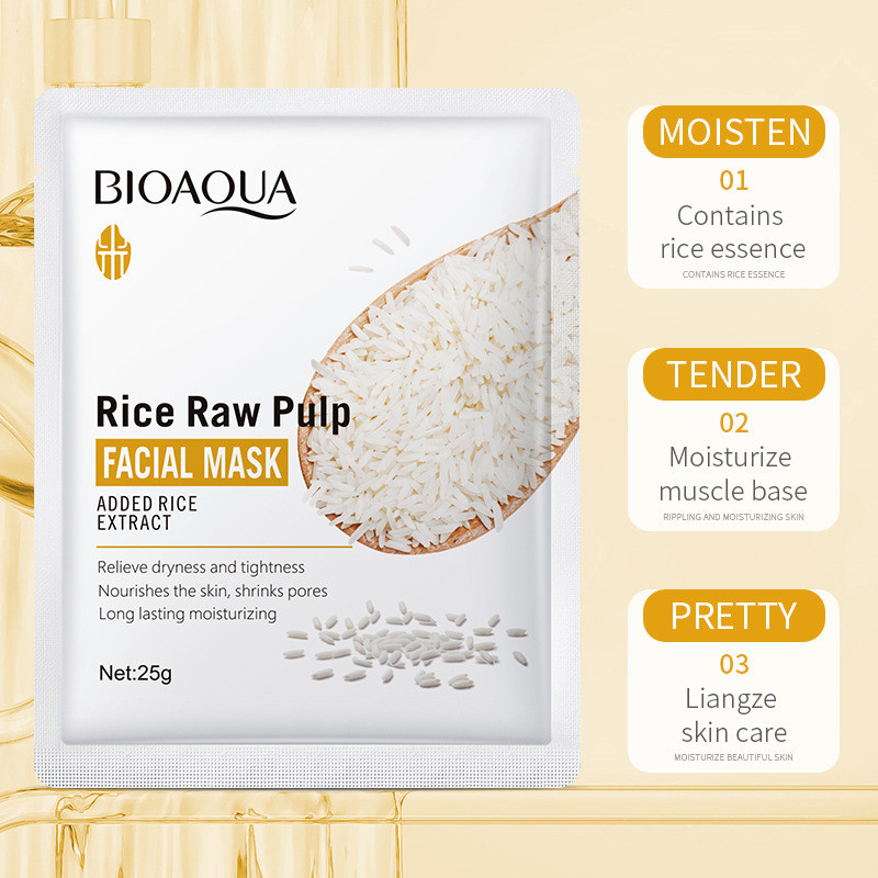 Mặt nạ gạo BIOAQUA Mặt nạ dưỡng ẩm Mặt nạ dưỡng ẩm xuyên biên giới Ngoại thương