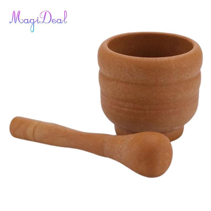 MagiDeal Solid Natural Granite Pestle & Mortar Grinder Spice & Herb Set Home