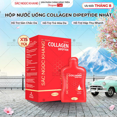 Nước uống đẹp da Collagen Dipeptide Sắc Ngọc Khang [Hộp 15 túi x 20ml] cải thiện lão hóa, săn chắc làn da