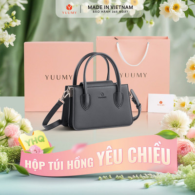 Bộ hộp quà YUUMY (Túi đeo chéo nữ YUUMY YN238 + Hộp quà YHQ2 + Túi giấy YTG2 + Túi rút BVR3838 + Thiệp cảm ơn YBT1)