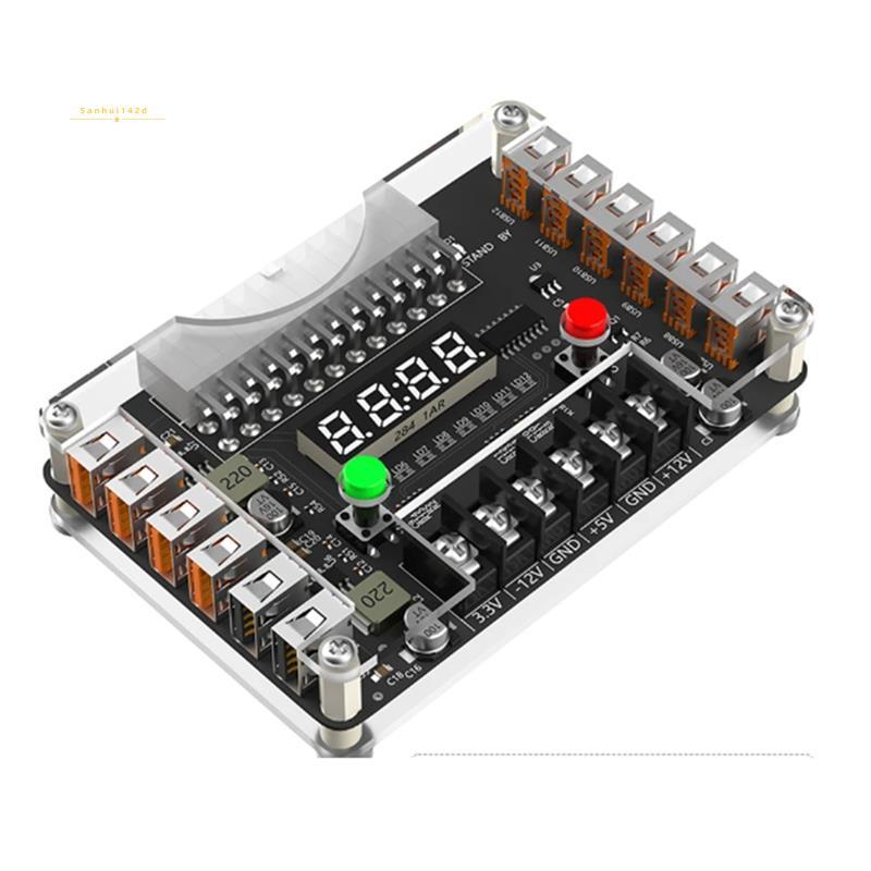 12 cổng USB 3A 3.3V 5V 12V -12V Điện áp đầu ra ATX Bộ nguồn đột phá Mô-đun bảng với bộ vỏ Acrylic