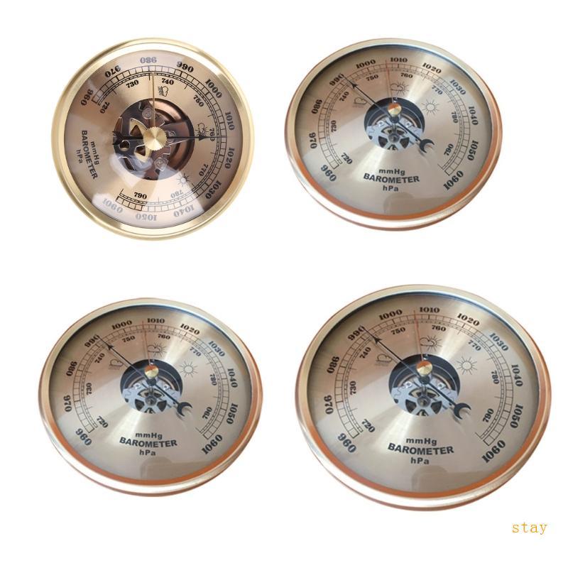 Stay Wall Mounted Barometer Round Di-al Air Weather Station Giám sát áp suất không khí