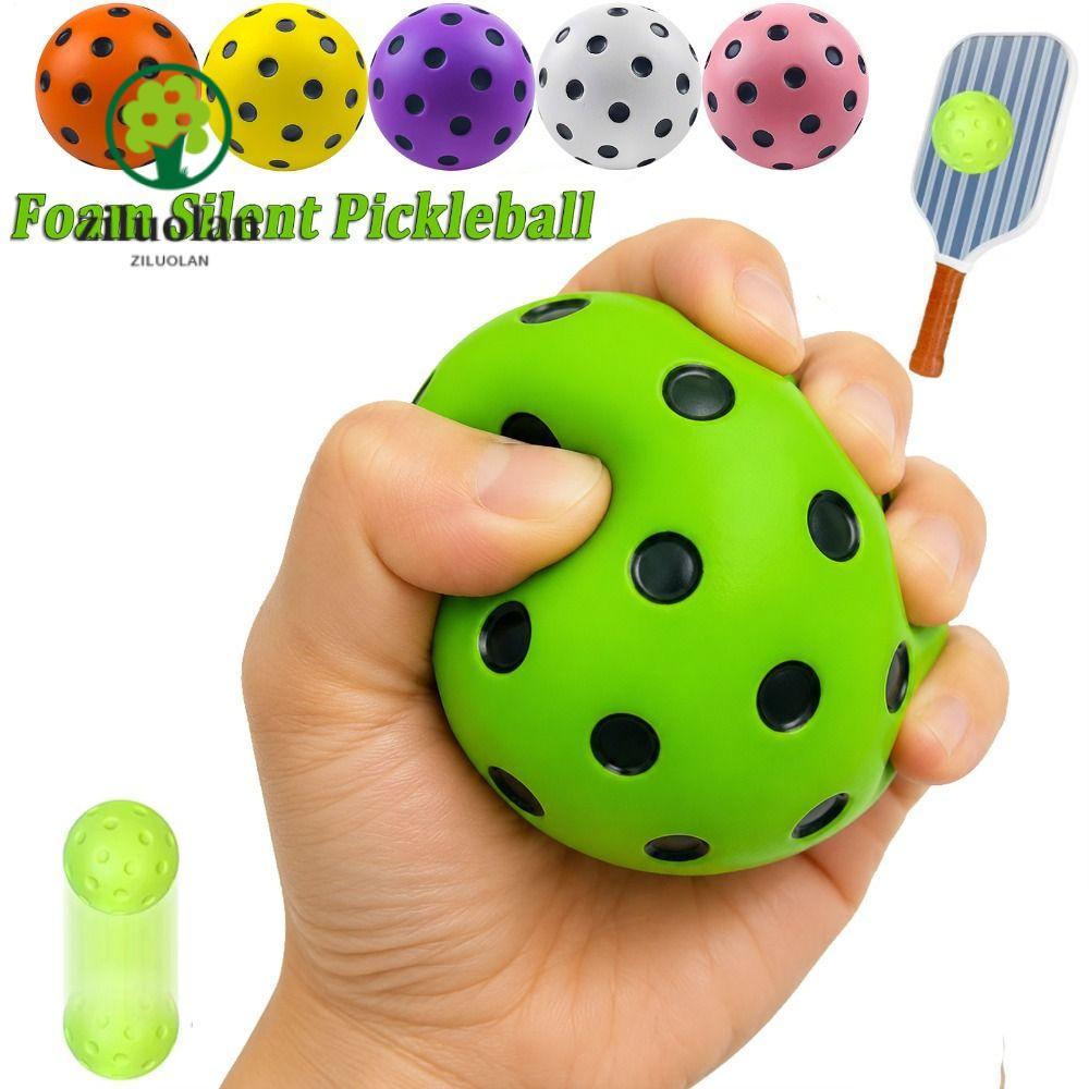 ZILUOLAN Chống Căng Thẳng Bóp Bóng Pickleball, Đồ Chơi Bóp Quả Cầu Pickleball Mô Phỏng Di Động, Bong