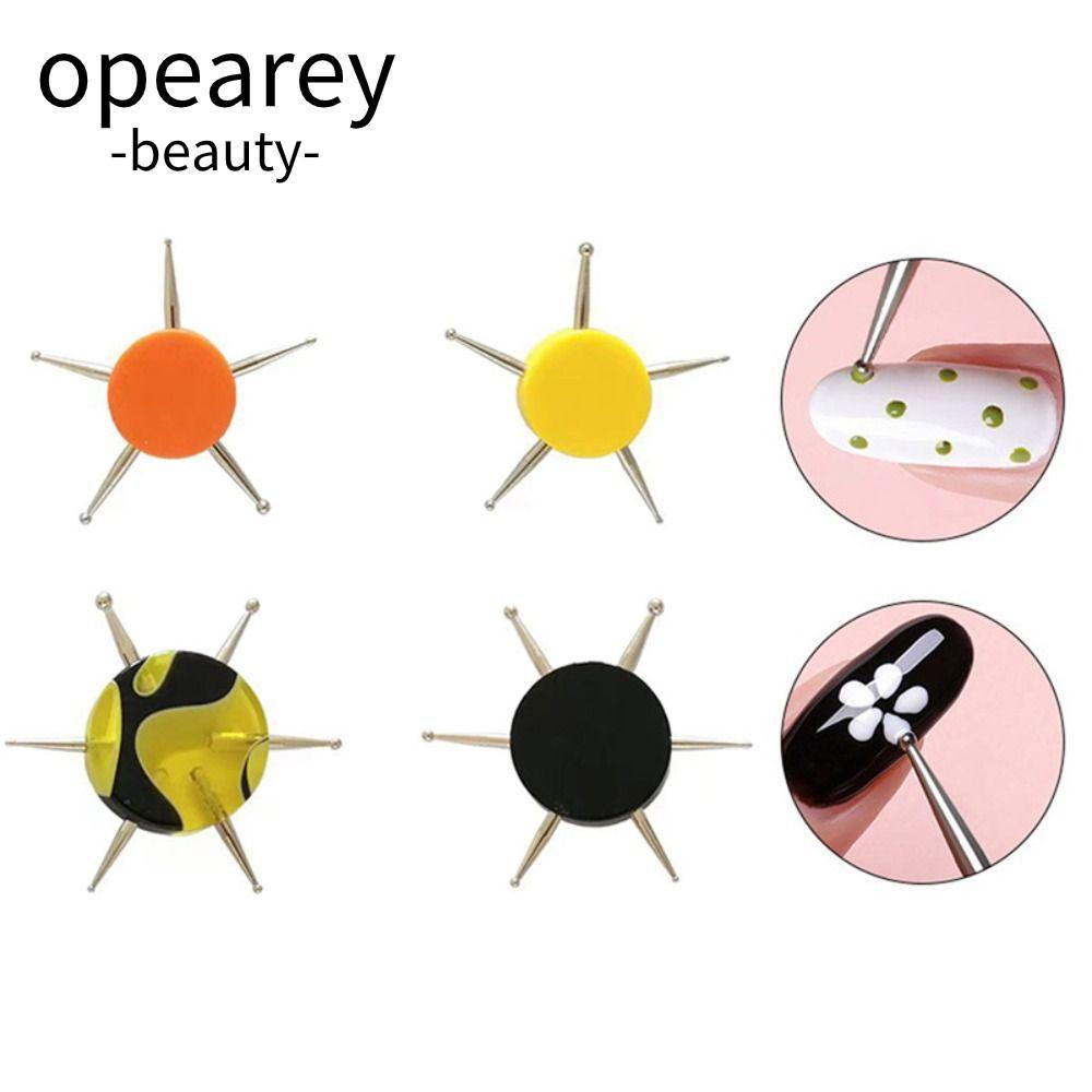 OPEAREY Nail Art Dotting Tools Đen Nail Point Drill Pen 6 Head Point Drill Pen