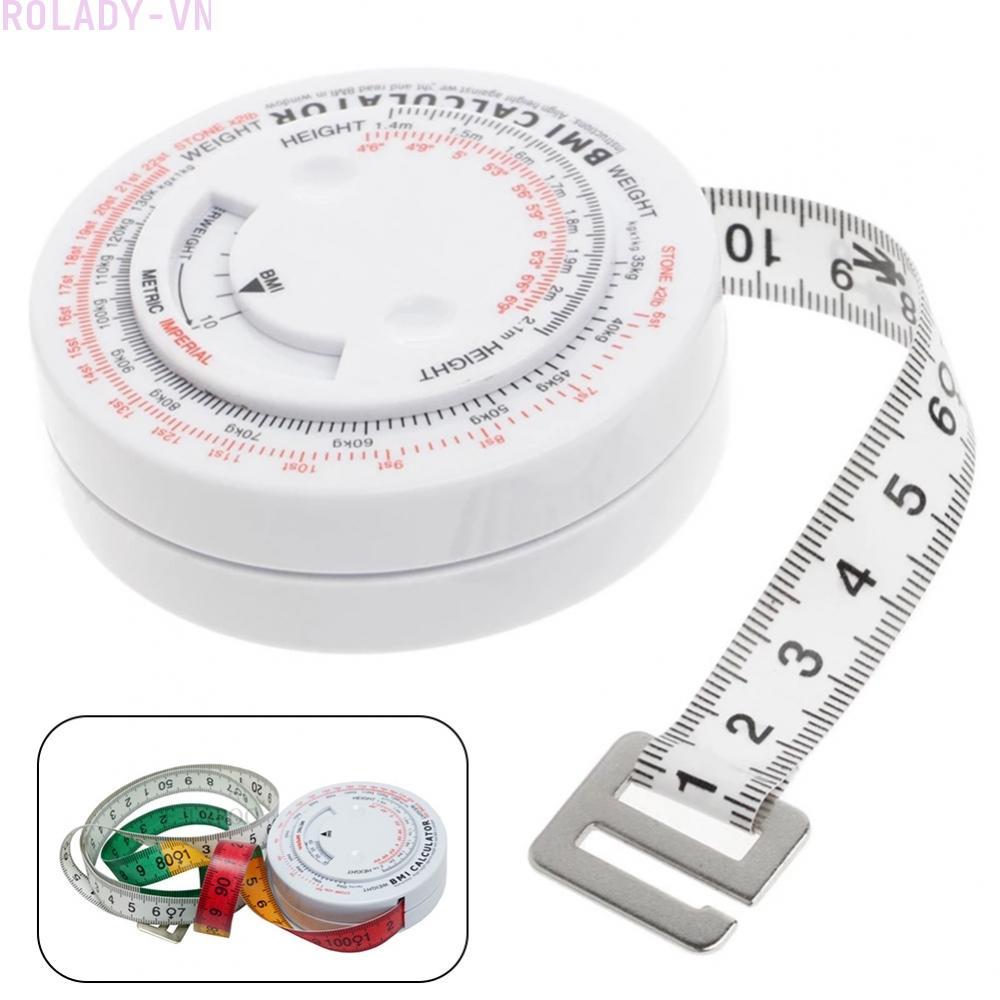 #ROYALLADY#Reliable Retractable Tape Measure 150cm BMI Calculator Tool for Body Measurement