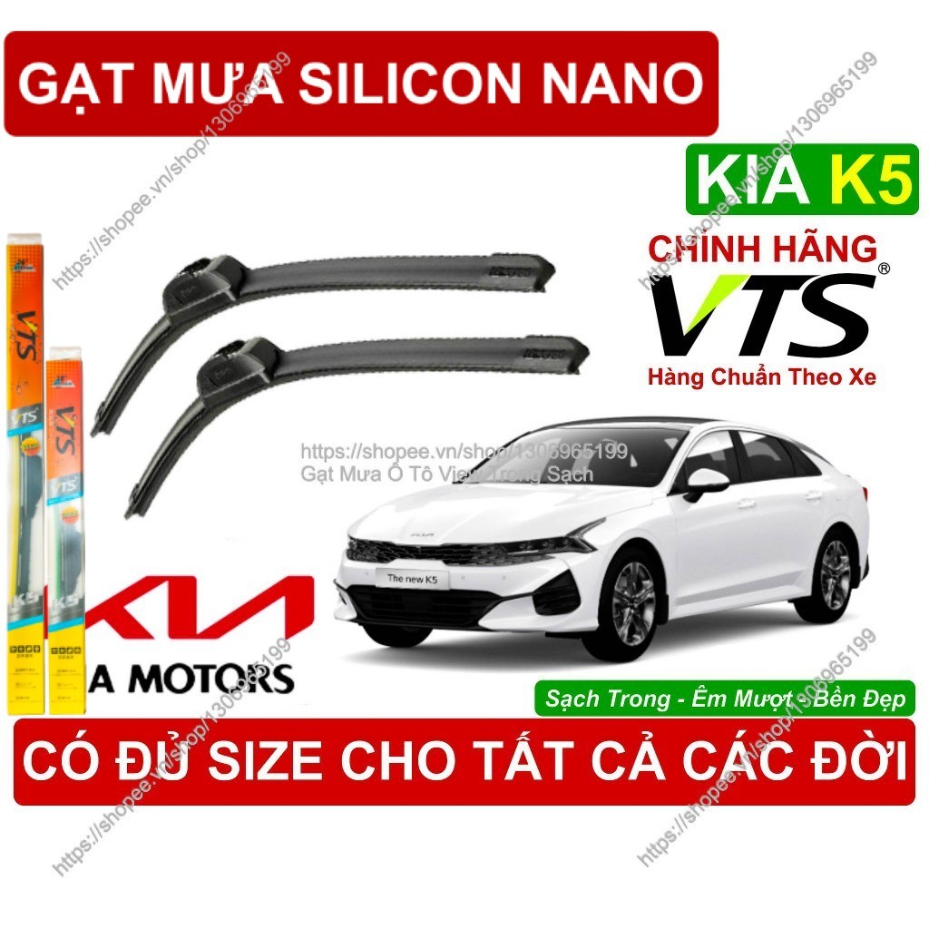 K5, Gạt Mưa VTS Kính Lái KIA K5, Cặp Gạt M.ưa Kính Lái KIA K5, C.ó Đủ Size Cho  KIA K5