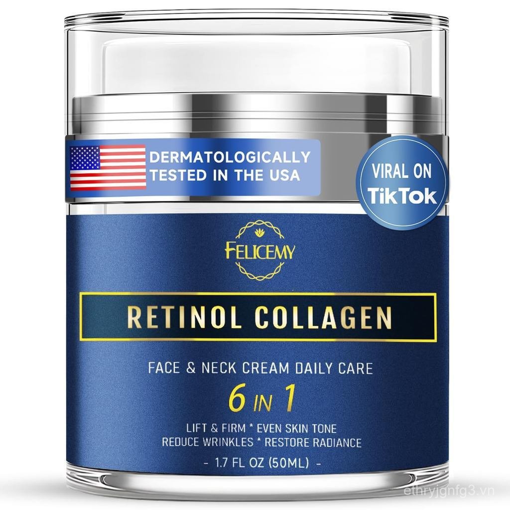 6 trong 1FaceforMen, MenFaceMoisturizer, Anti-AgingFaceforMenwithRetinolCollagen & HyaluronicAcid, E