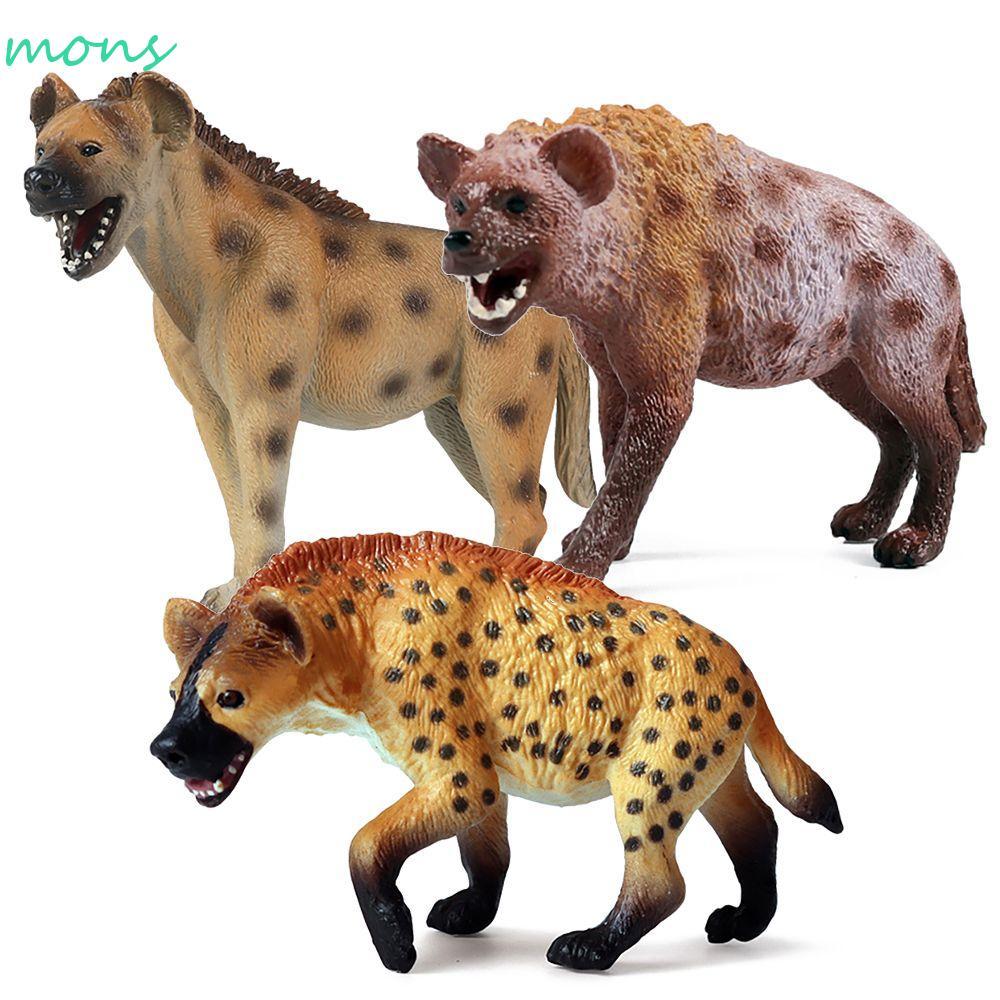 MONS Spotted Hyena Mô hình Khoa học & Trẻ em Nhận thức Đồ chơi giáo dục Mô phỏng Động vật hoang dã