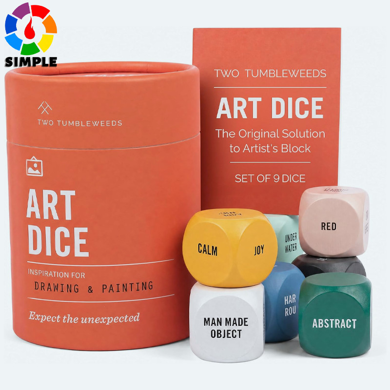 Two Tumbleweeds Art Dice - Drawing & Painting Prompts, Set of 9 dice | The solution to artist's bloc