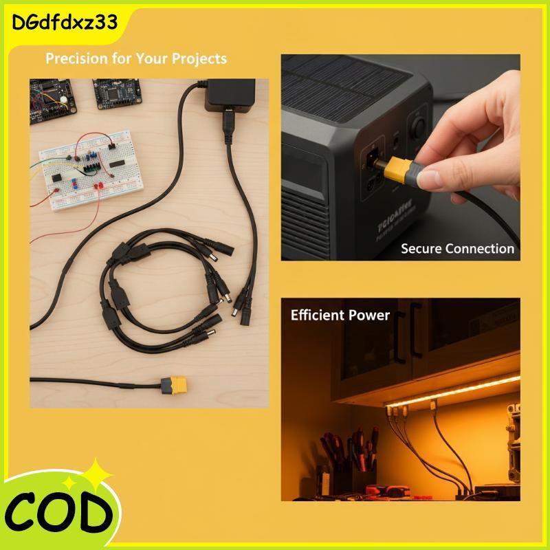 [DZ2] Cáp chia XT60 Male sang DC5521 Đầu nối 1 đến 2 5.5x2.1mm cho trạm điện di động Sạc VN