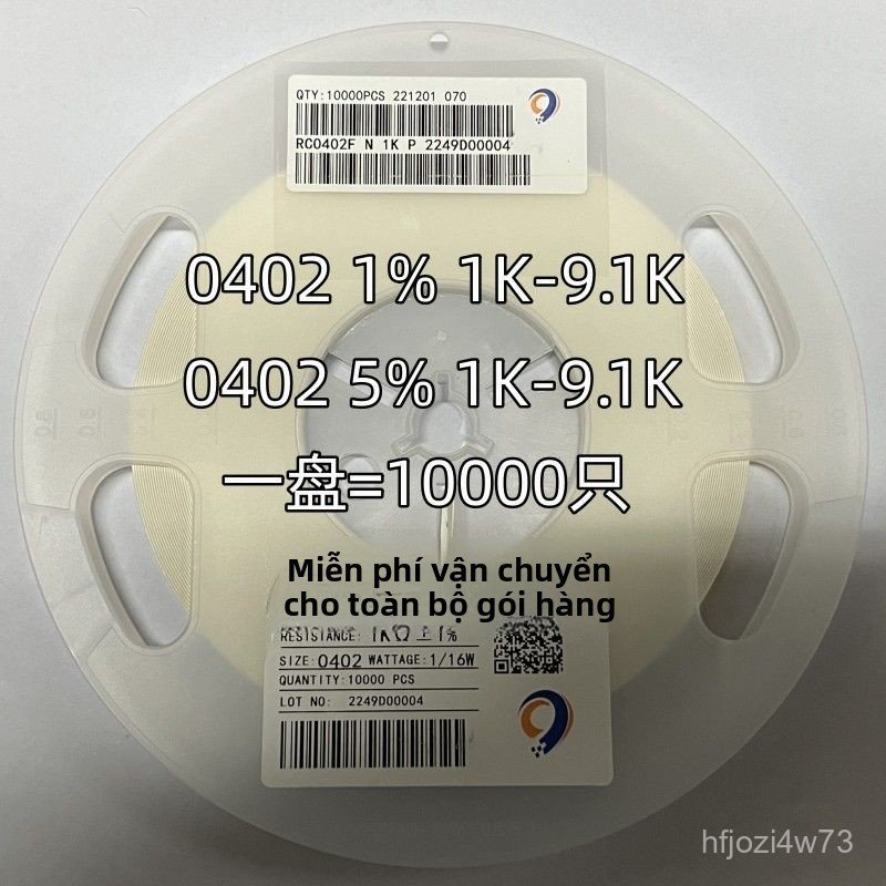 Điện trở dán SMD 0402 đủ thông số từ 1K đến 10K cuộn linh kiện điện tử chính hãng giao nhanh