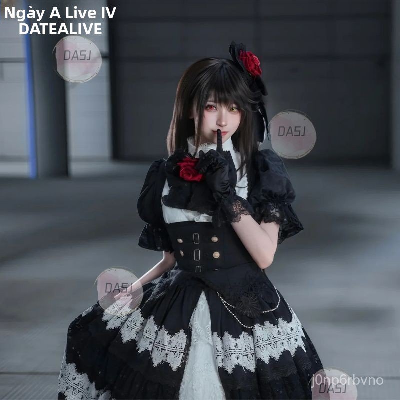 Váy dạ hội Lolita cosplay Tokisaki Kurumi (Date A Live) phong cách quyến rũ