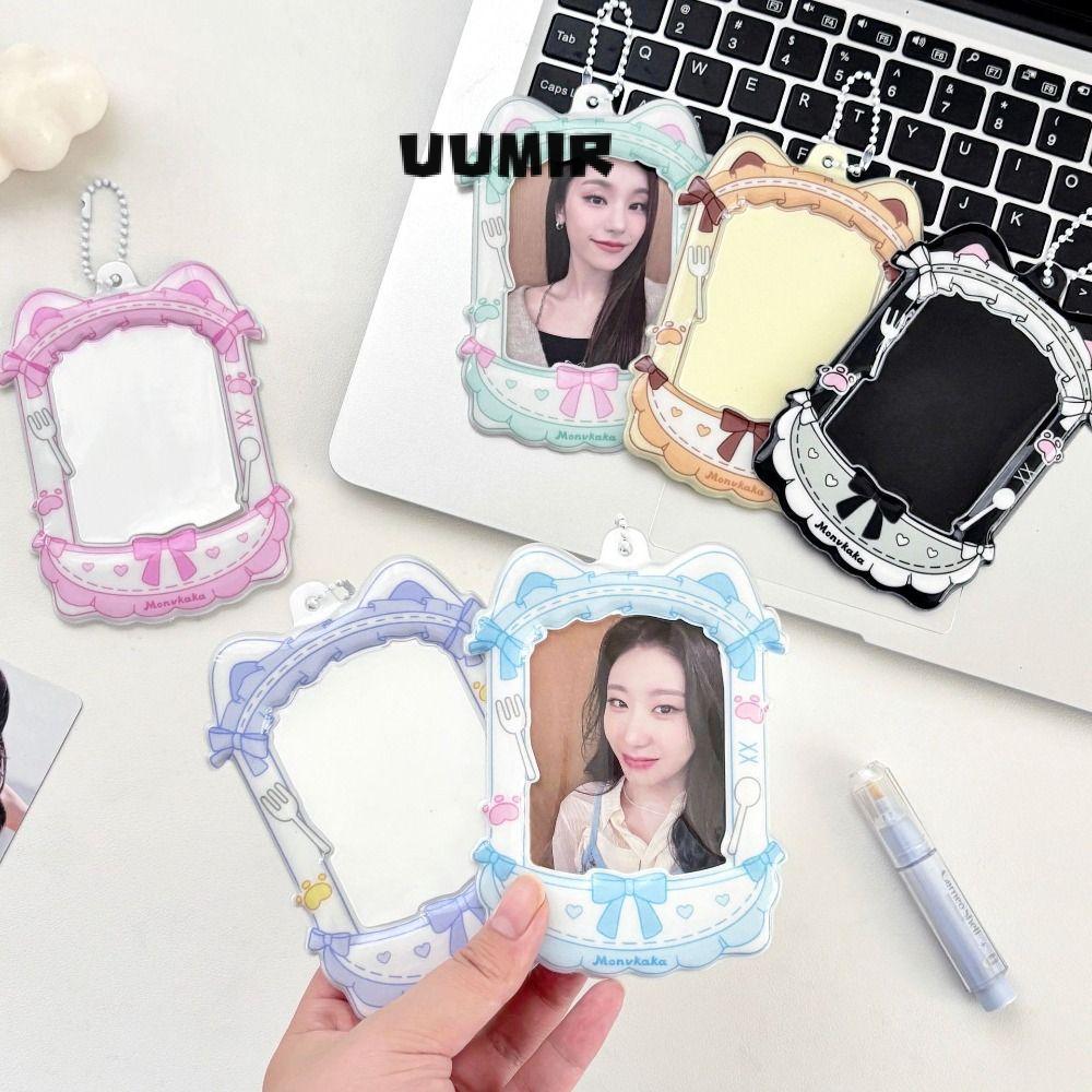 UUMIR Idol Khung Ảnh, PVC 3 Inch Idol Photocard Giá Đỡ, Dễ Thương Với Dây Xích Hình Ảnh Kpop Hiển Th