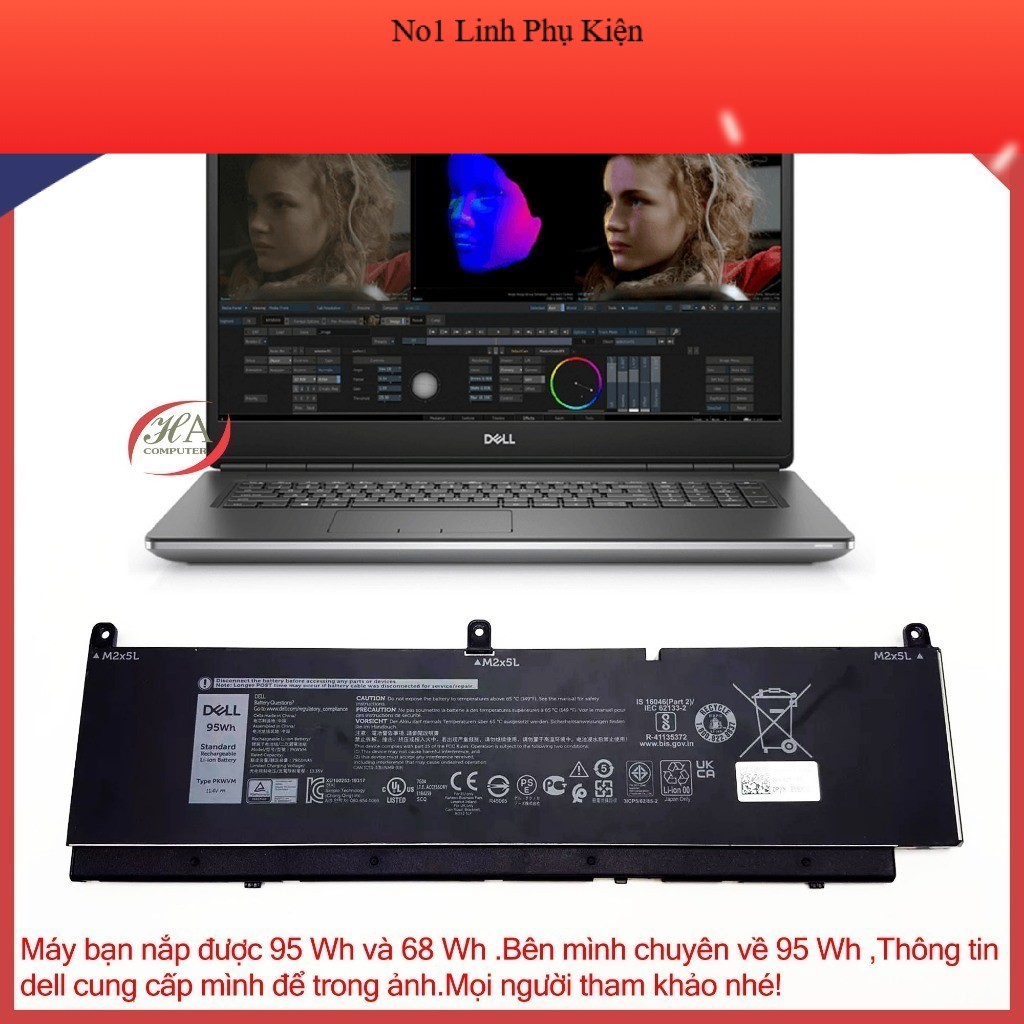 Pin Thay Thế cho Laptop Dell Precision 7550