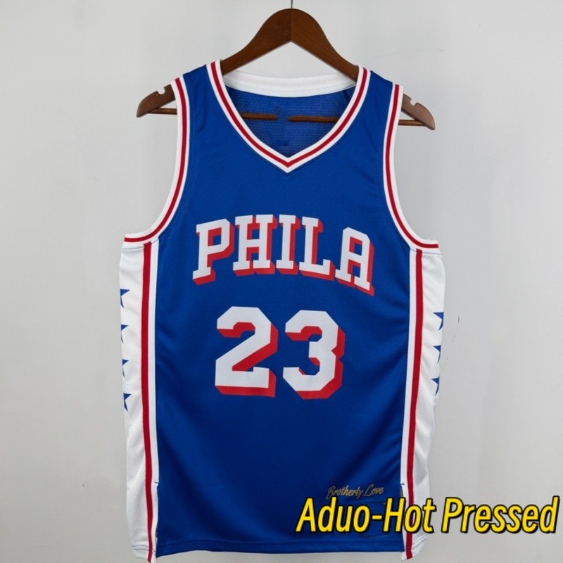 2027 Áo bóng rổ nam Philadelphia 76ers #23 LeBron James Icon Edition xanh navy Jersey