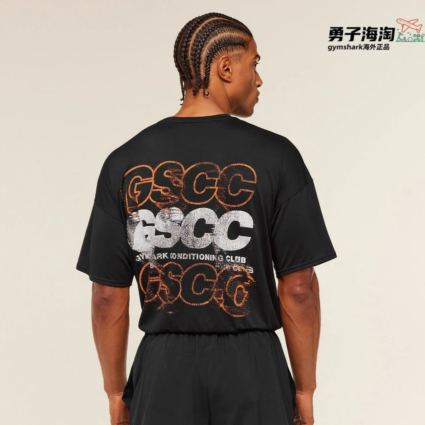 [Sẵn sàng] Áo thun tập thể dục thể thao ngắn tay in chữ GYM GSCC dành cho nam 100% Cotton cao cấp