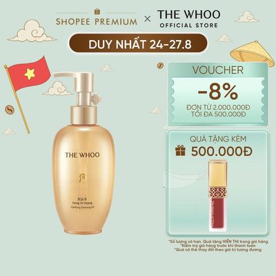 [THE WHOO OFFICIAL] Dầu tẩy trang THE WHOO Gong Jin Hyang Clarifiying Cleansing Oil 200ml