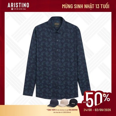 Áo Sơ Mi Nam Họa Tiết Aristino Slim Fit, sơ mi sợi tre an toàn cho da, thấm hút mồ hôi ALS1780S4
