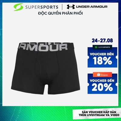 Đồ Lót Nam Under Armour Charged Cotton® 3" Boxerjock® - Đen - 1363616-001
