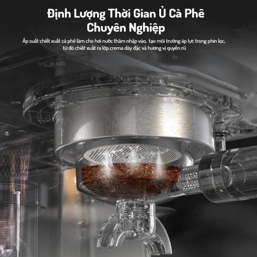 ✨ Máy pha cà phê bán tự động Espresso, Cappuccino, Latte thương hiệu Mỹ cao cấp HiBREW H10B