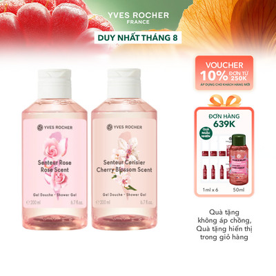 Combo 2 sữa tắm nước hoa Yves Rocher Gel Douche 200ml (Mix mùi)