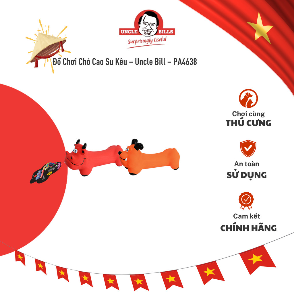 Đồ Chơi Chó Cao Su Kêu – Uncle Bill – PA4638