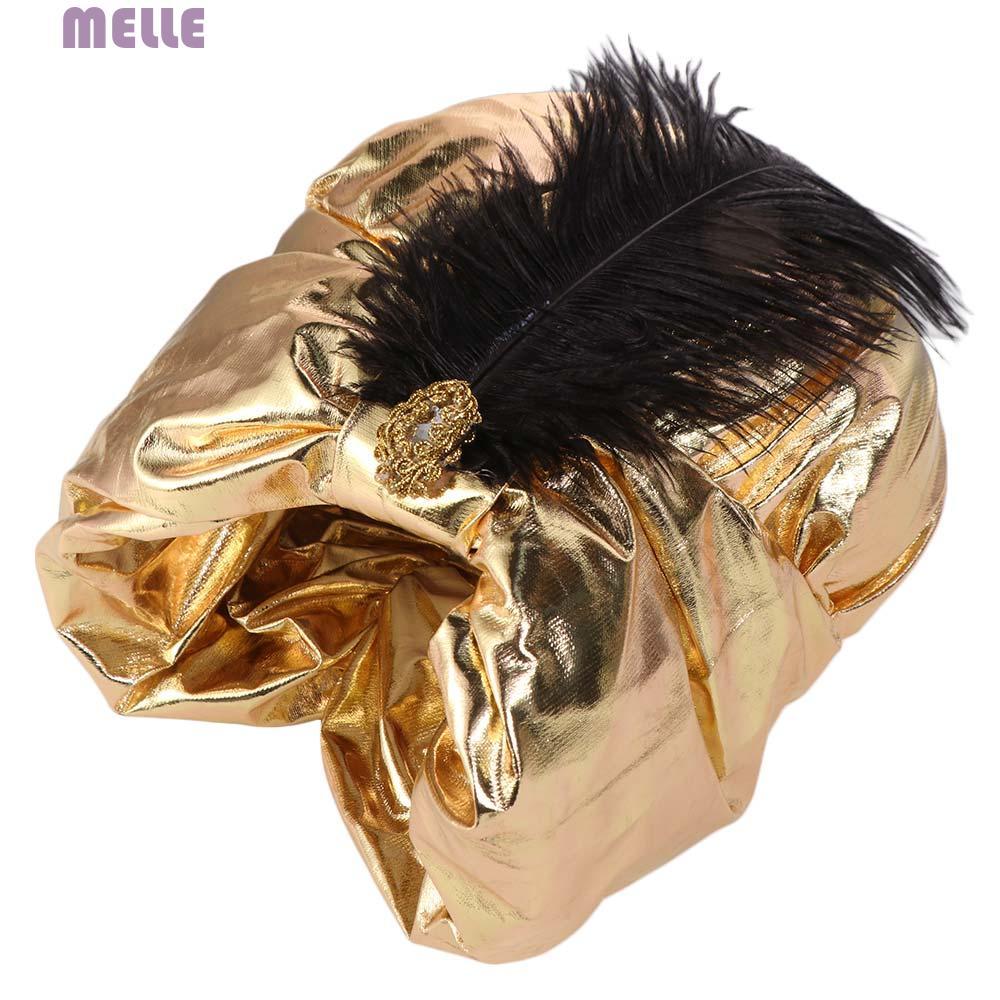 MELLE Ả Rập Xếp Ly Turban, Mũ Ả Rập Trang Điểm Ấn Độ Xếp Ly Mũ, Mũ Dân Tộc Quấn Đầu Dân Tộc Sultan T