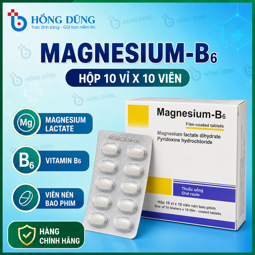 [CHÍNH HÃNG] Magie B6 Boston Viên Uống Bổ Sung Magie B6 (10 vỉ x 10v)