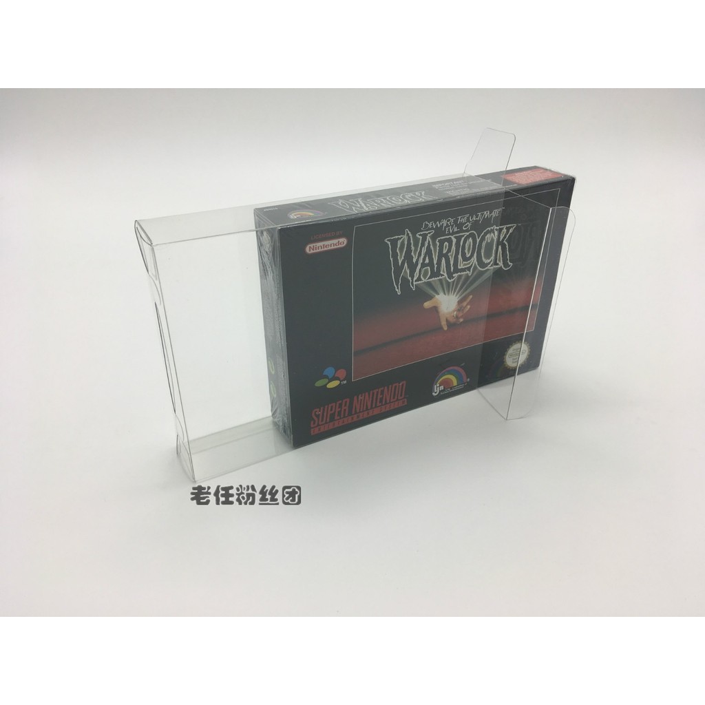 Hộp lưu trữ trò chơi Nintendo SNES Phiên bản Mỹ Hộp trưng bày Bộ sưu tập SNES Hộp bảo vệ PET trong s