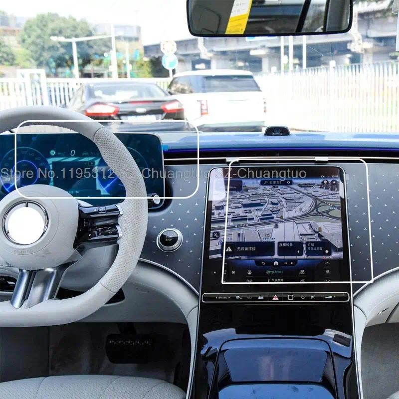 Kính Cường Lực Bảo Vệ Màn Hình Cho Xe Mercedes-Benz EQE 500 EQE 350 2023 GPS Xe Ô Tô Điều Hướng Và D
