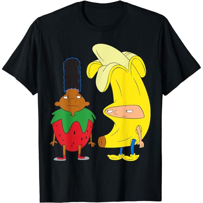 [Truyền nhiệt mực trắng] Hey Arnold Hey Arnold Anime In họa tiết Nam Áo thun ngắn tay cổ tròn 100% C