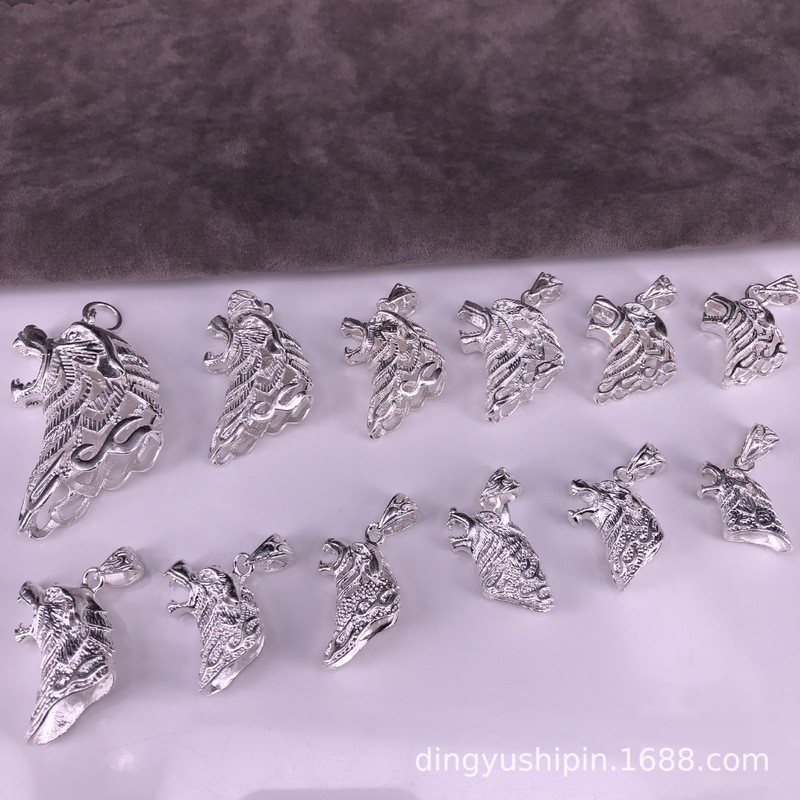 Mặt dây chuyền răng sói bạc nguyên chất, mặt dây chuyền bạc S925 hình răng sói, mặt dây chuyền răng 