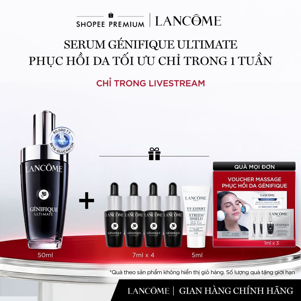 [KOL] Serum Phục Hồi Da Tối Ưu Chi Trong 1 Tuần Genifique Ultimate Lancome 50ml