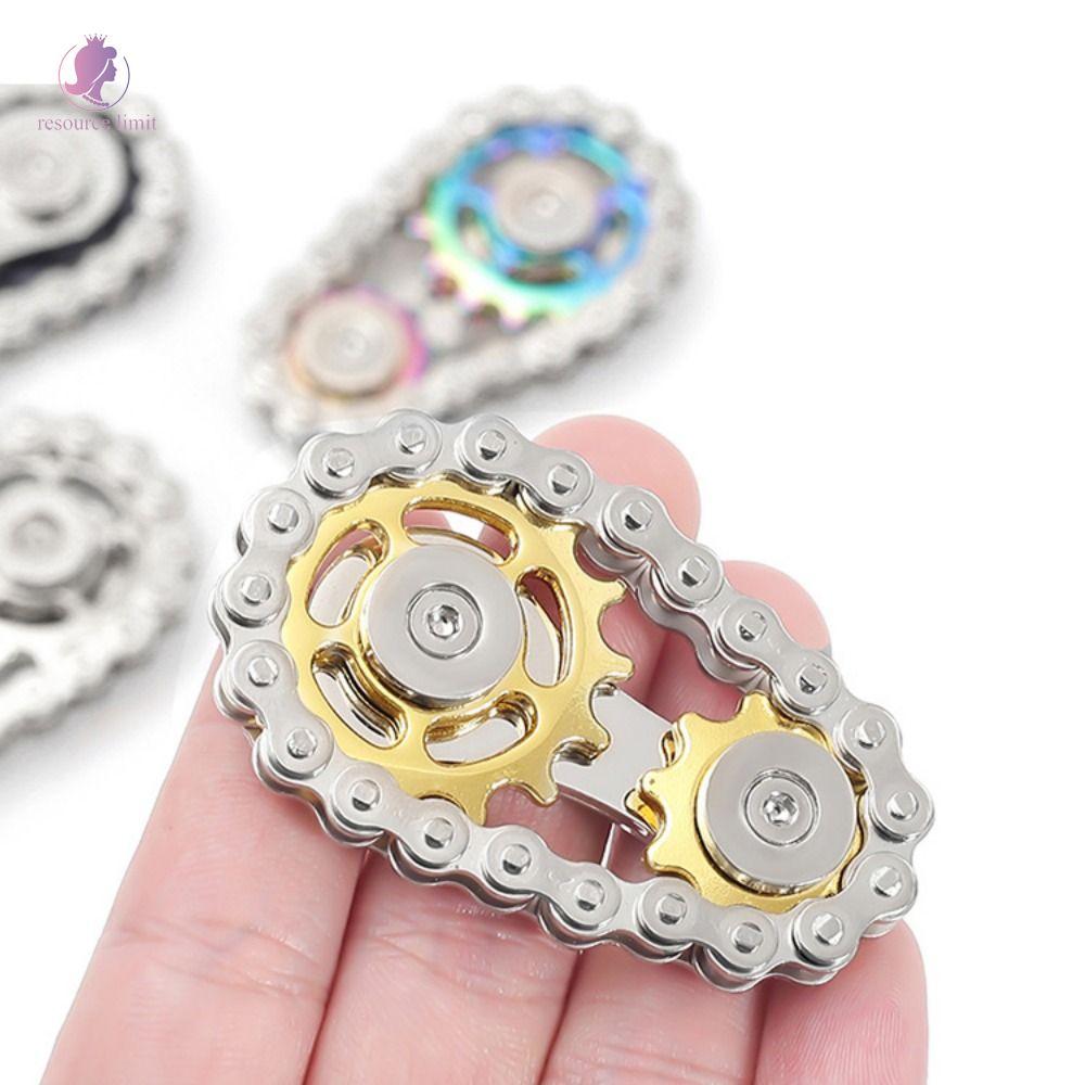 RESOURCE LIMIT Fidget Spinner, Chains Gear Gyroscope Hand Spinner Chain Gear, Bánh xích đầu ngón tay