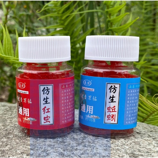 Nhanh Mồi Cá Silicon Giả Giun Đất Đỏ Giun Loại Câu Cá Bionic Mồi Đỏ Sâu Chai Câu Cá Giả Giun Đỏ Mồi 