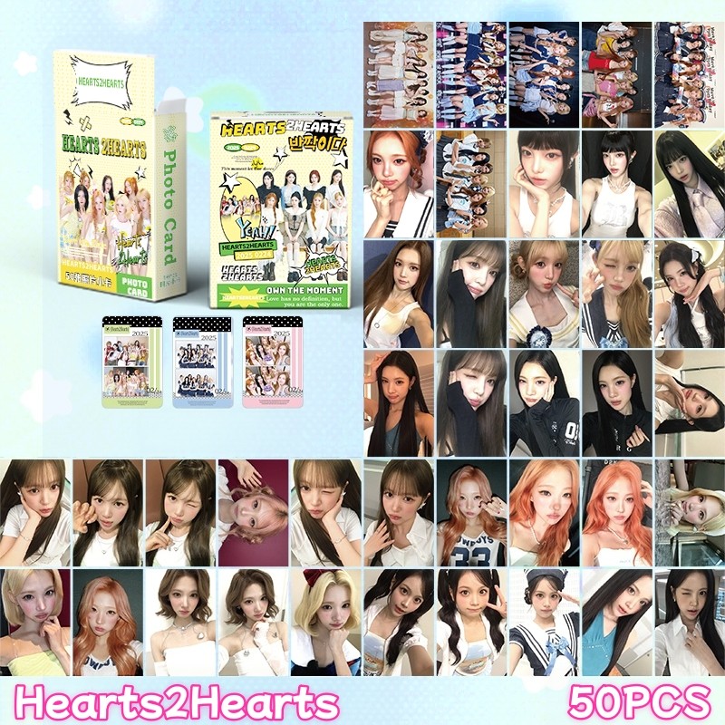 55 chiếc H2H Hearts2Hearts The Chase Photocards S2U Laser Hologram Lomo Card JIWOO CARMEN YUHA STELL