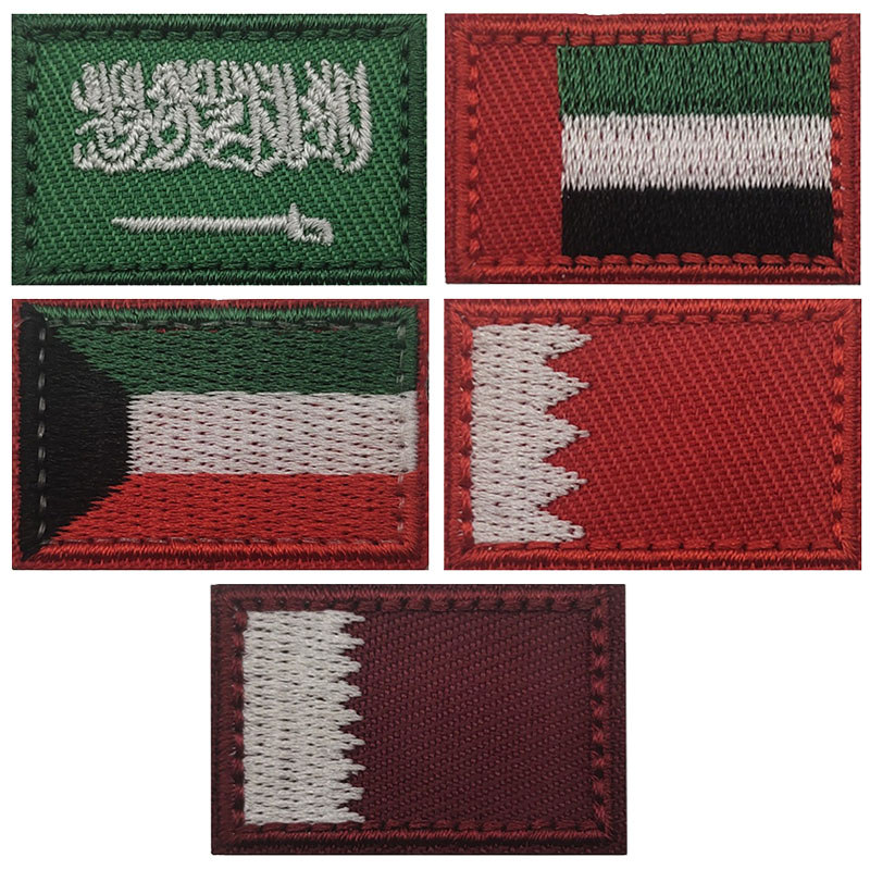 Thụy Điển Iceland Quốc Kỳ Catal Barling Kuwait Union Arky Ba Lô Miếng Dán Huy Hiệu Mini Thêu Velcro 